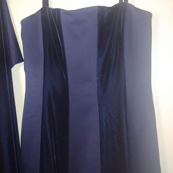 OLEG CASSINI BLACK TIE DRESS - Picture 1 of 6